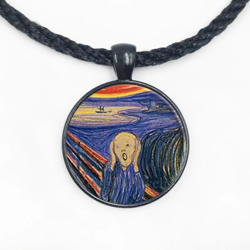 Кулон из стекла Крик Эдварда Манча арт дер шрей натур ожерелье ювелирные изделия