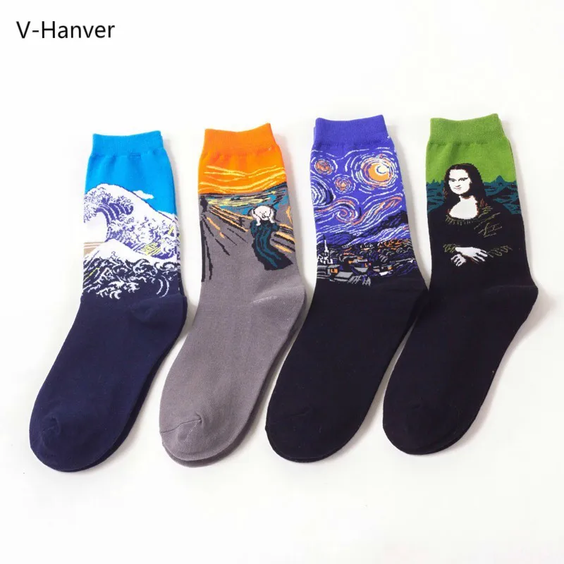V Hanver Заводские счастливые мужские носки смешные хлопковые Стандартные много