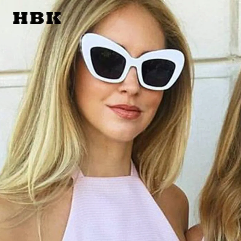 Солнцезащитные очки HBK кошачий глаз в винтажной оправе женские и мужские