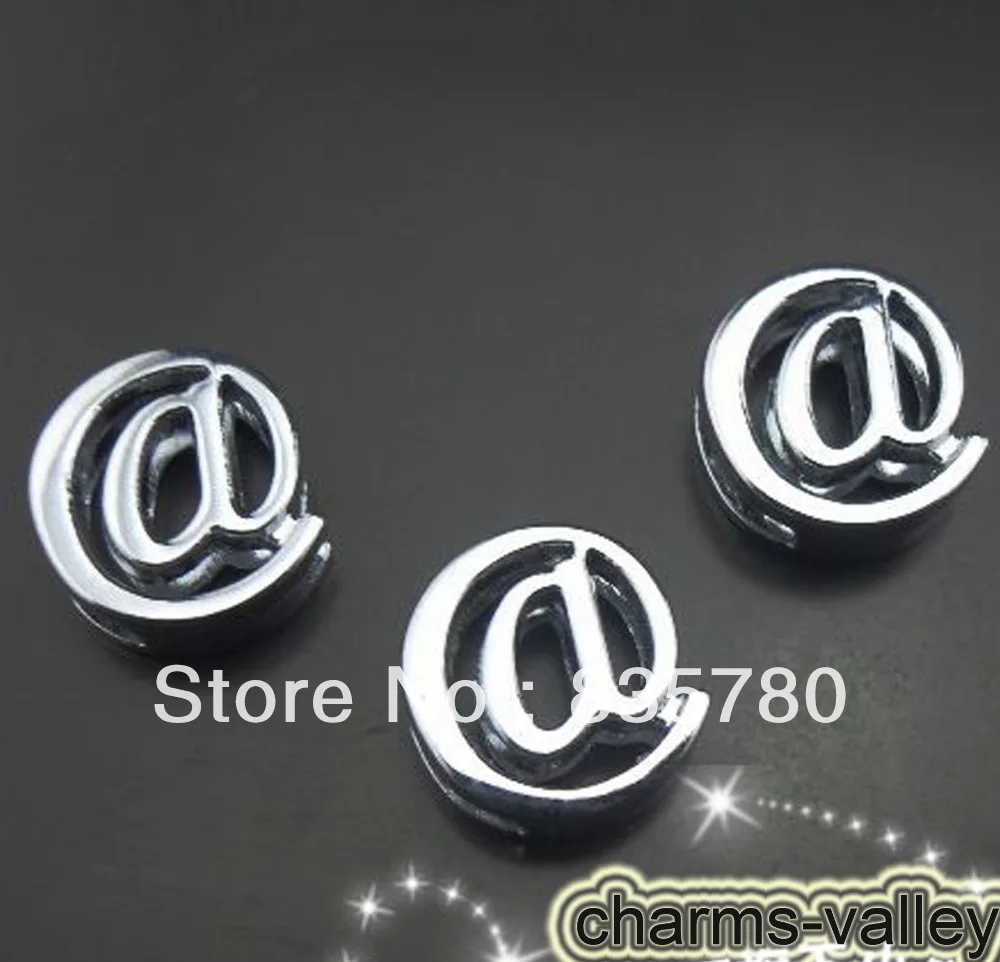50 шт. подвеска символ @ 8 мм|charm letter|slide charm lettersletter charms |