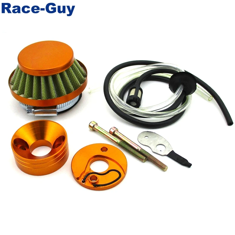Золотой 44 мм воздушный фильтр + адаптер Vstack шланг топливного фильтра для мини ATV