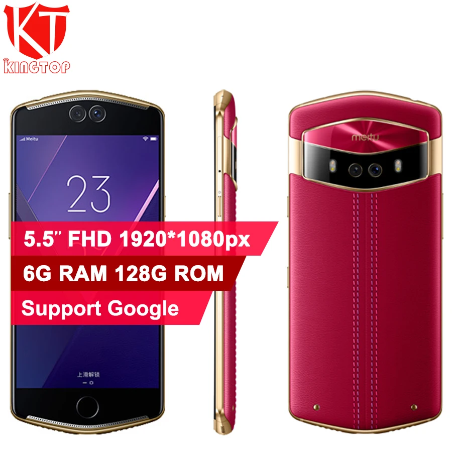 Мобильный телефон Meitu V6, 6 ГБ ОЗУ, 128 Гб ПЗУ, MT6799 Deca Core, 5,5 дюймов, двойная фронтальная и задняя камера, быстрая зарядка, 4G камера, телефон