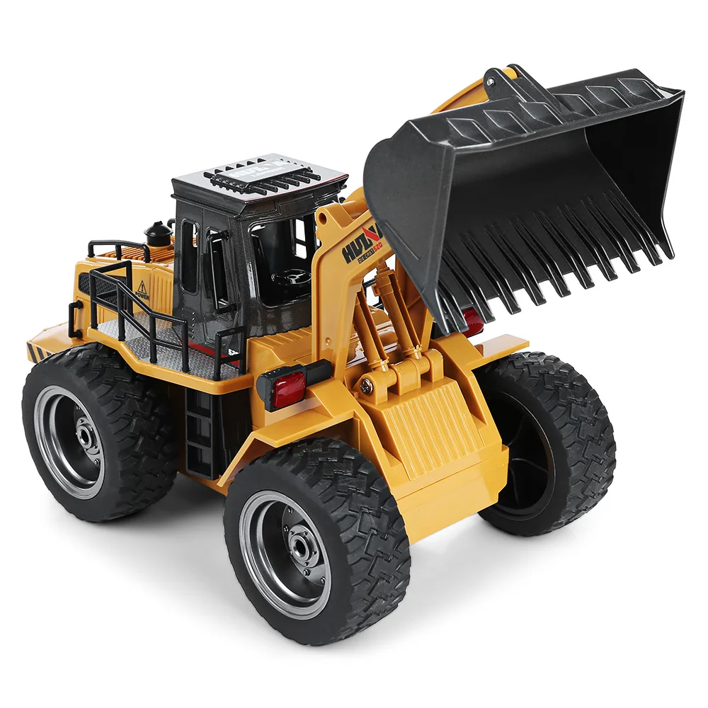 HUINA 1520 1:18 2 4 GHz 6CH RC Автопогрузчик из сплава строительный автомобиль бульдозер