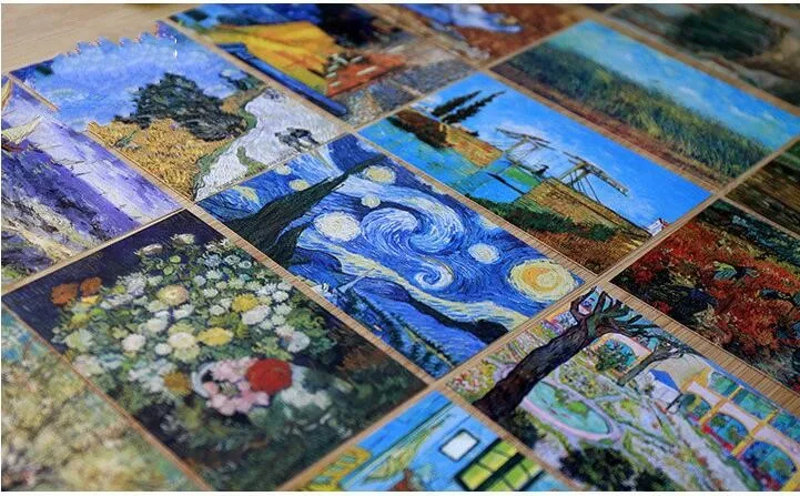 30 листов/партия масляные открытки Van Gogh поздравительная открытка Рождественская