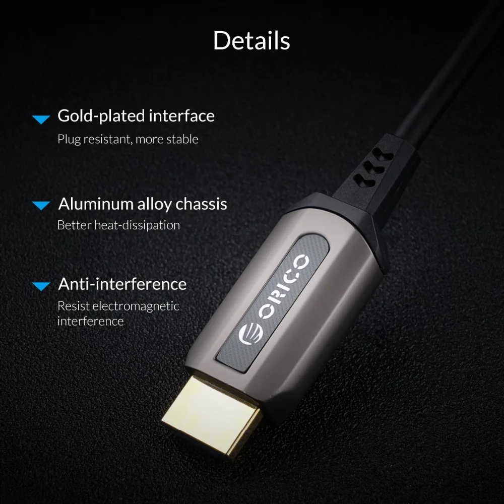 Кабель ORICO HDMI2.0 с оптическим волоконным штекером кабель 18 Гбит/с 4K 60HZ HDMI разъем для