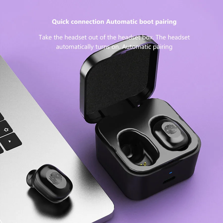 CBAOOO TWS Min Bluetooth наушники беспроводные наушники спортивные музыкальные гарнитуры bluetooth 5,0 наушники с микрофоном и зарядным устройством