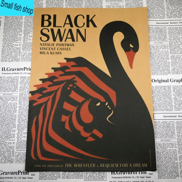 Черный лебедь Мила Кунис Ретро классическое украшение для дома Крафт Фильм