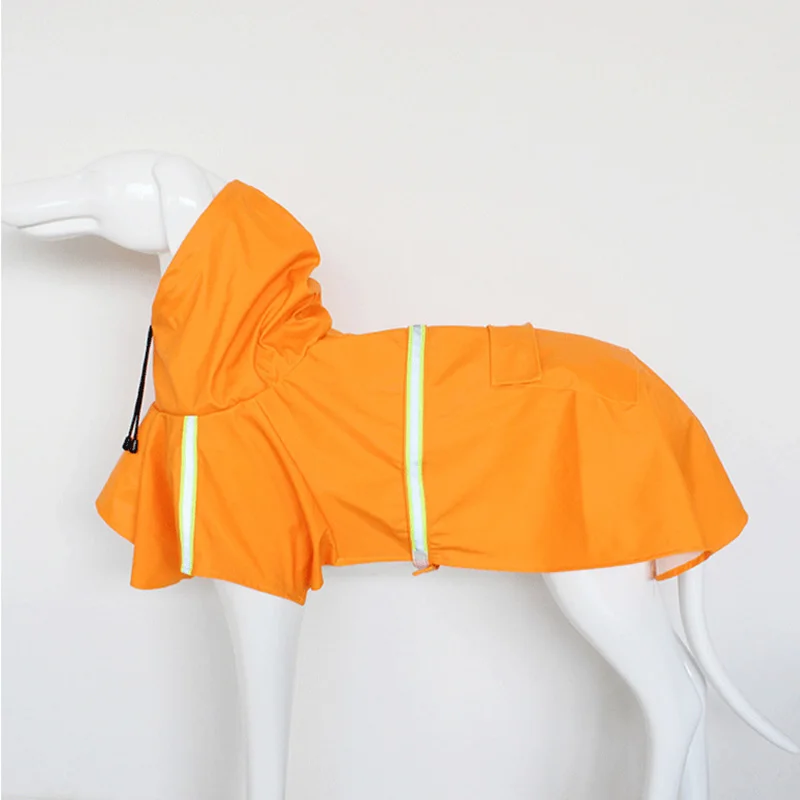 orange OWDBOB водонепроницаемый дождевик для собак с капюшоном светоотражающий дождевик для домашних животных плащ Одежда для маленьких средних и больших товары для животных, собак - Цвет: orange