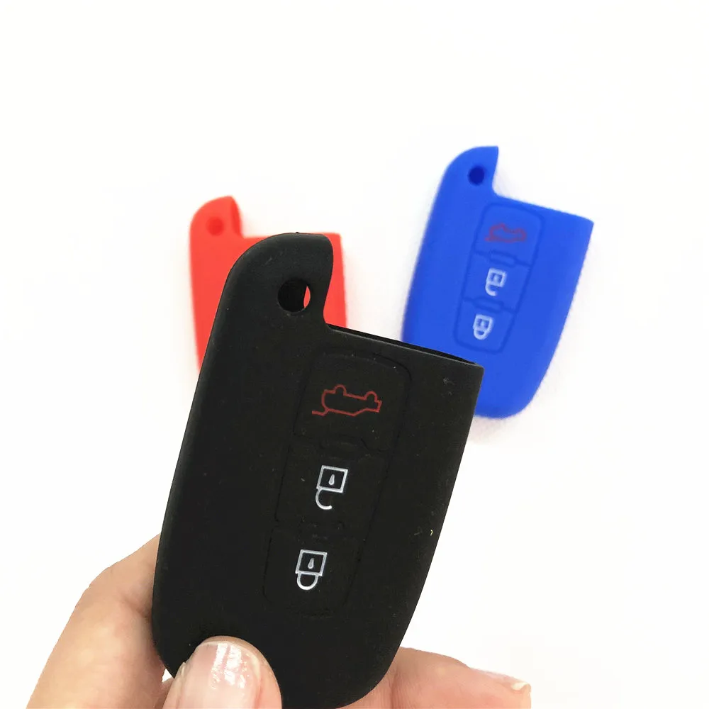 Силиконовый чехол для дистанционного ключа с 3 кнопками Hyundai Equus Genesis Veloster KIA Sportage