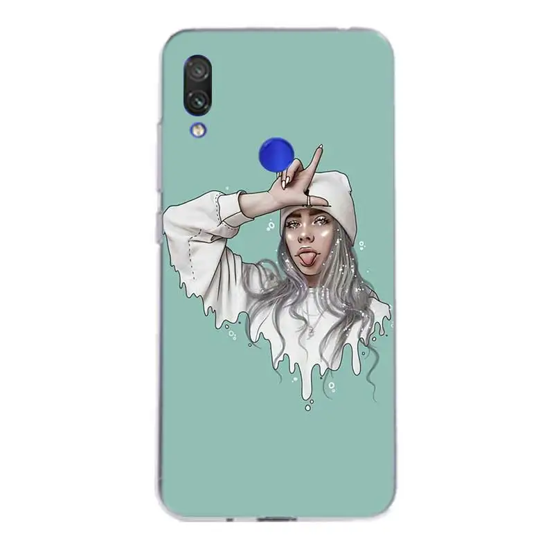 Billie Eilish Silicone Case For Xiaomi Redmi Note 7 6 Pro 5 4 4X K20 7A Y3 S2 5A 6A Xiomi Pocophone F1 9T 9 SE 8 A2 lite |