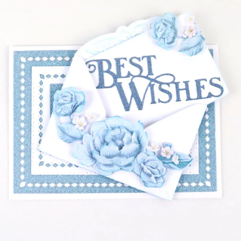 Best Wishes Metal Cutting Dies Stencils For DIY Scrapbooking Photo Album Decorative Embossing Paper Cards Craft Die Cut 2019 | Дом и сад