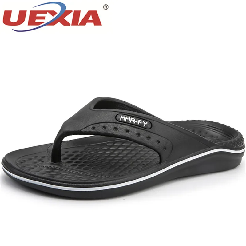 UEXIA Пляжные сланцы Повседневное Slip-on Туфли без каблуков сандалии Мужская обувь