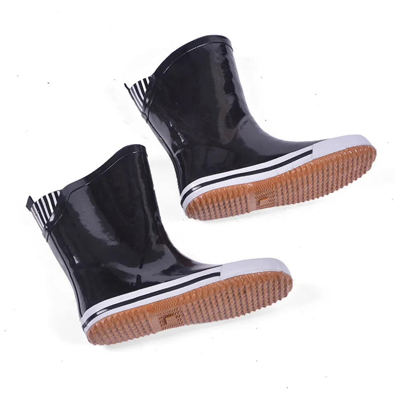 2017 Новый Теплый Дождь Сапоги для Женщин Дамы Середины икры Мода ПВХ Зимние