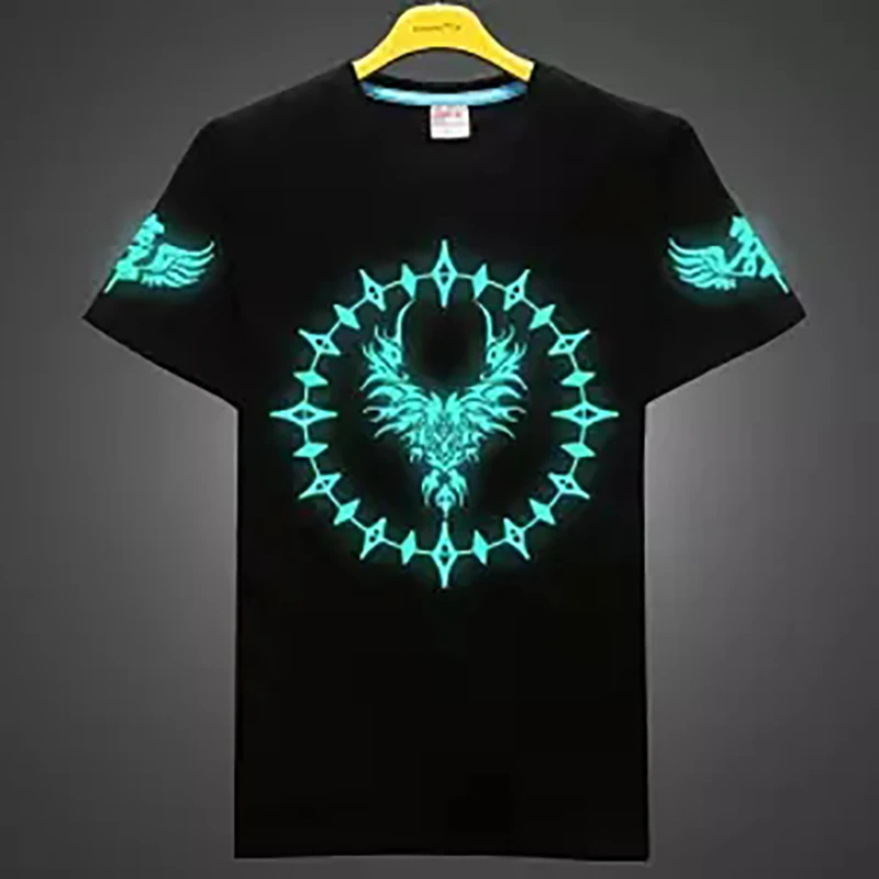 Мужская футболка с рисунком зеленого пламенного черепа женская Светоотражающая