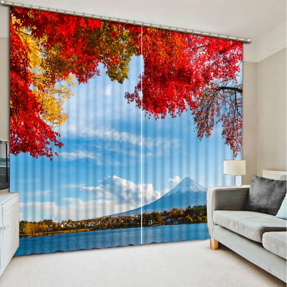 

3D Curtain Luxury Blackout Window Curtain Living Room landscape curtains Blackout curtain