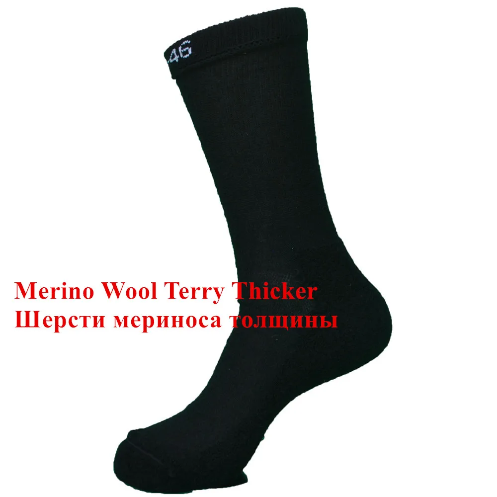 (2 пары) черный цвет 60% Мериносовая Шерсть Толстые уличные спортивные походные