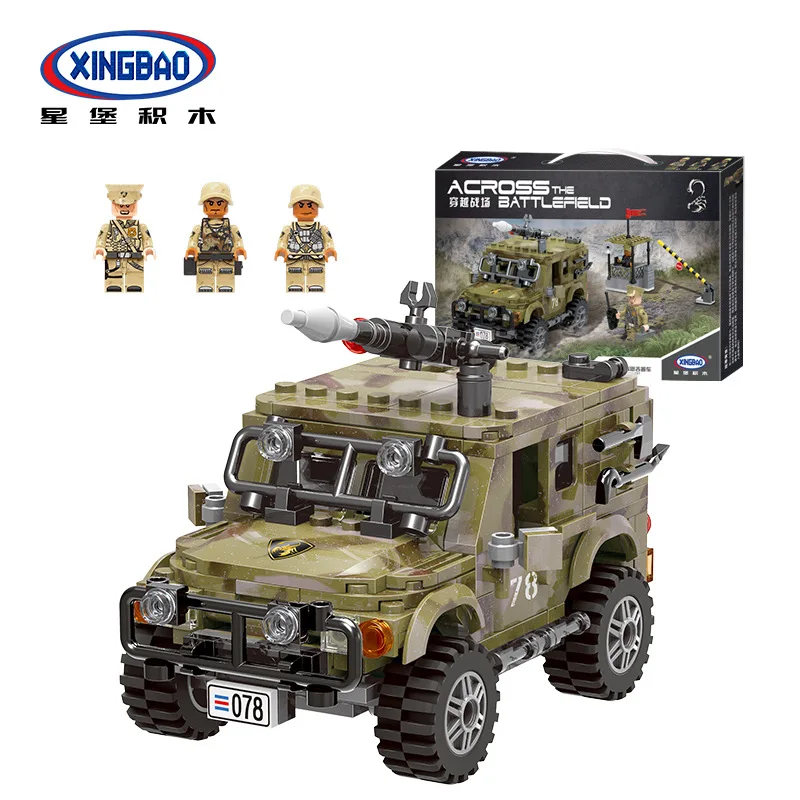 XINGBAO 06012 оригинальная Военная серия Райан автомобиль набор строительные блоки