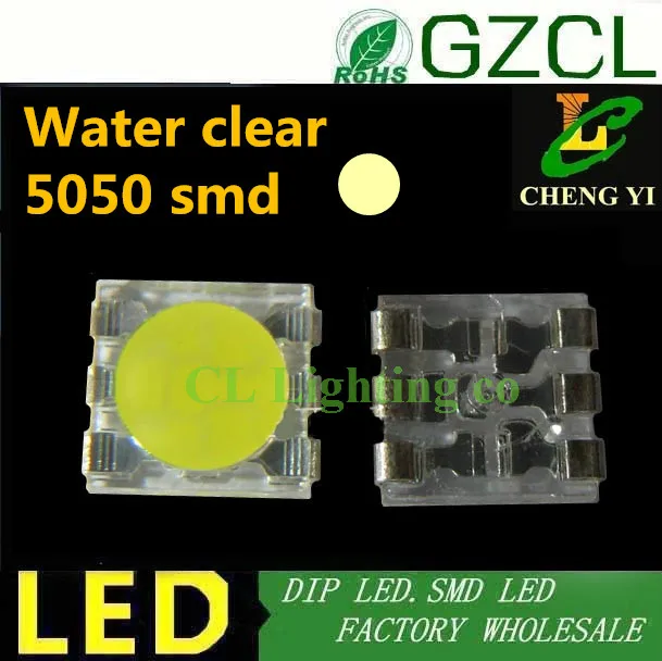 Прозрачная Скоба SMD LED 5050 высокояркая белая 5 мм чип led 3 0 в (CE & Rosh)|led par can 64|led low voltage