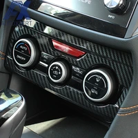 ax carbon fiber ac ac dashboard air condition warning light knob adjust switch panel cover trim for subaru xv crosstrek 2018