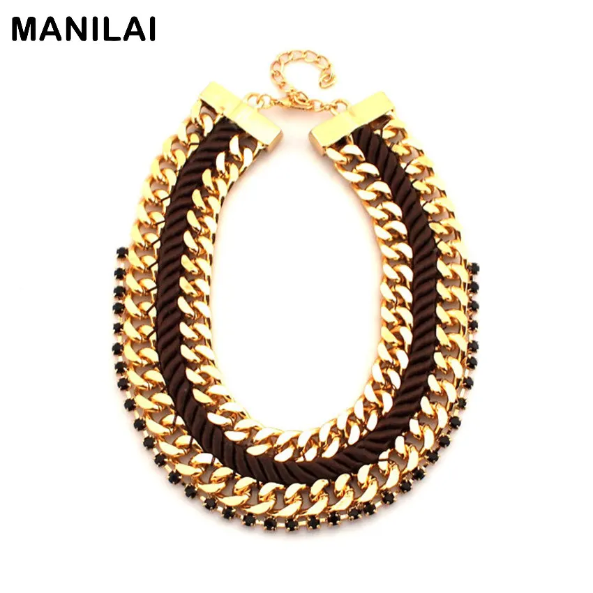 

Цепочка-чокер женская, массивная, CE2720, модные дизайнерские украшения