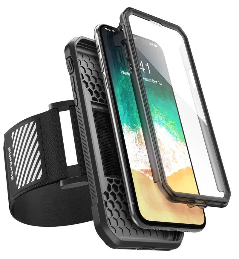 Для iPhone XS X нарукавная повязка SUPCASE легкая подгонка нарукавный чехол для занятий спортом и бега со встроенным протектором экрана для iPhone X XS 5,8 дюймов