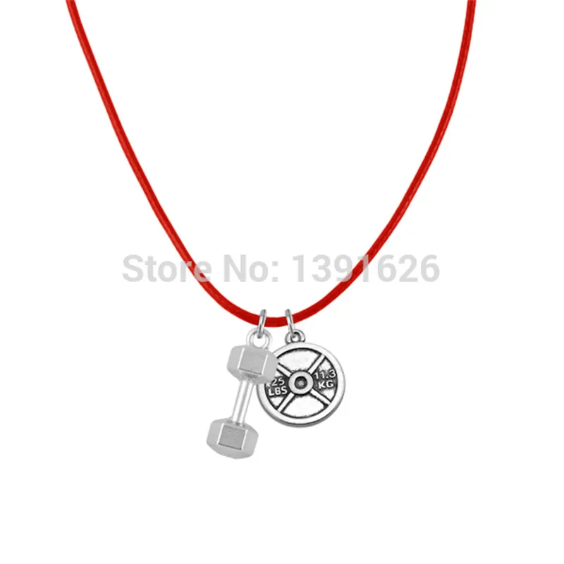 Новые 30 Шт./лот Старинное Серебро Старинные Кулон Гантели Фитнес DIY Корея Воск