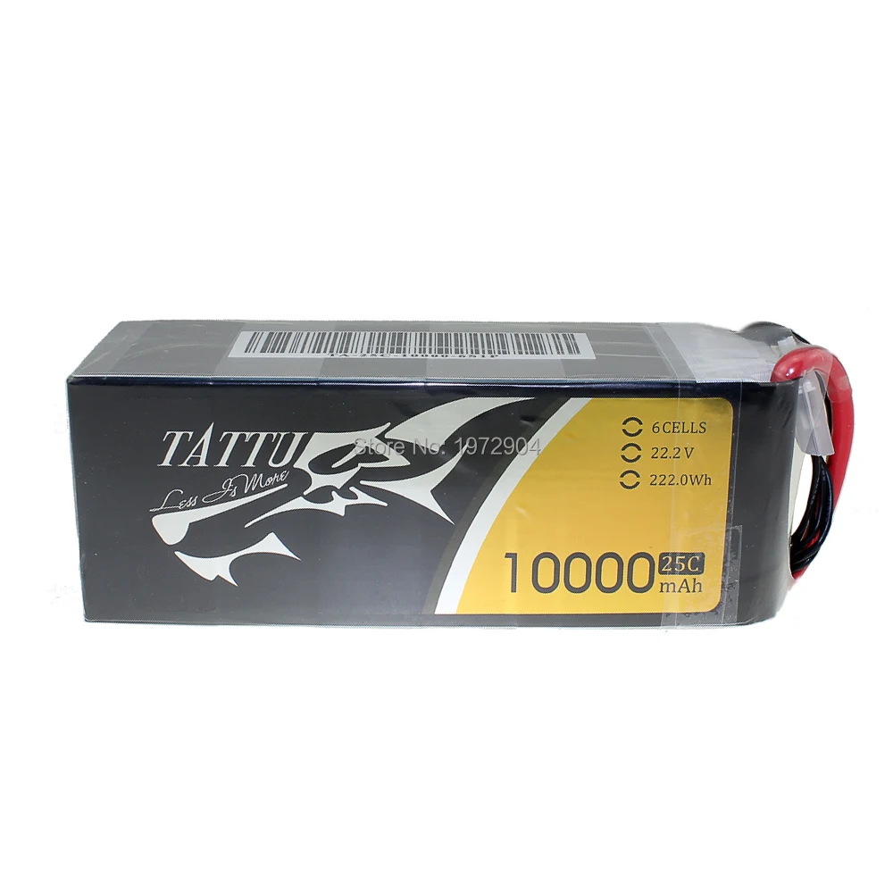 Lipo аккумулятор TATTU 6S 10000 мАч 22 2 в 25C с разъемом XT90 для радиоуправляемого дрона |