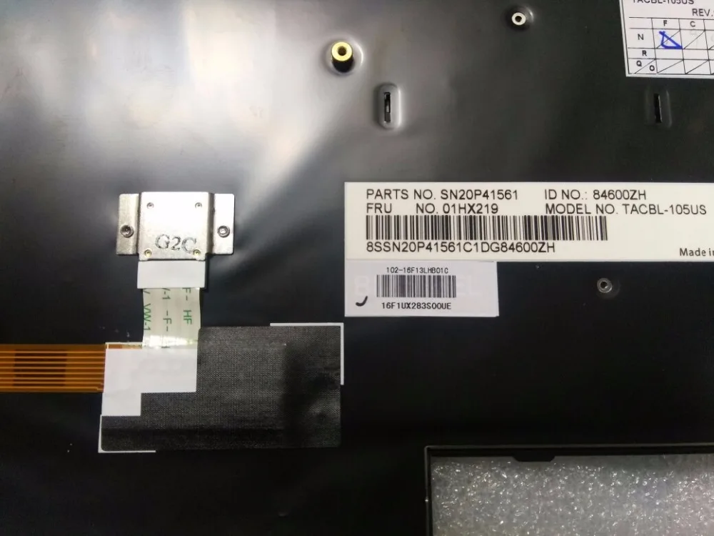 Новая Оригинальная клавиатура с подсветкой для Thinkpad T570 T580 P51S P52S US 01HX219