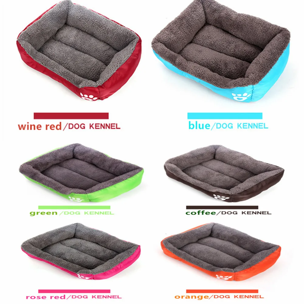 S-XL 6 Colors Paw Pet Sofa Dog Beds Waterproof Bottom Soft Fleece Warm Cat Bed House Petshop Dropshipping cama perro | Дом и сад