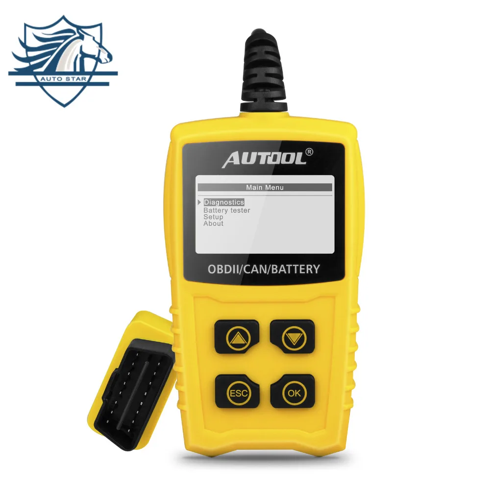 AUTOOL CS330 12 V код читателя Батарея тестер сканирования для OBDII/EOBD/может