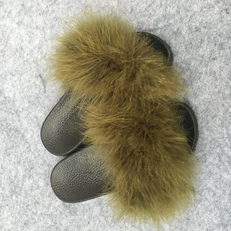 Женские тапочки; zapatos mujer; женские Ползунки; пушистое страусиное перо; мех; плоская подошва; Новинка; женские повседневные домашние тапочки; Вьетнамки; сезон осень