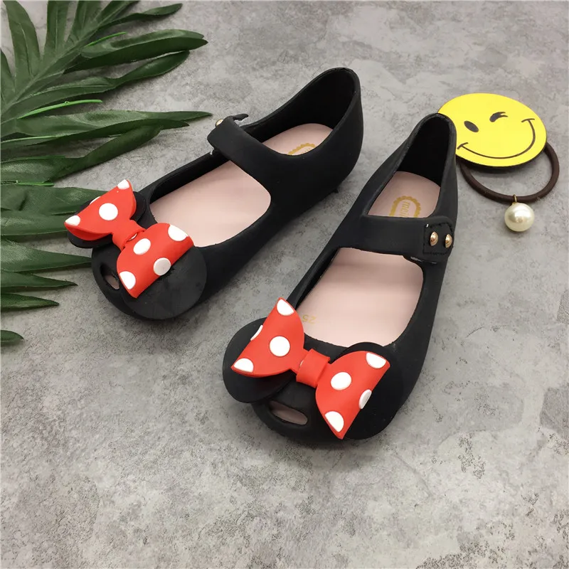 Мини Мелисса 2018 сандалии для девочек обувь Микки точка глава кристалл желе