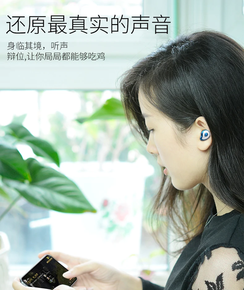 Оригинальные беспроводные наушники Bluetooth 5,0, спортивные наушники, 10 м, стерео наушники, IPX6, водонепроницаемые, синие, черные