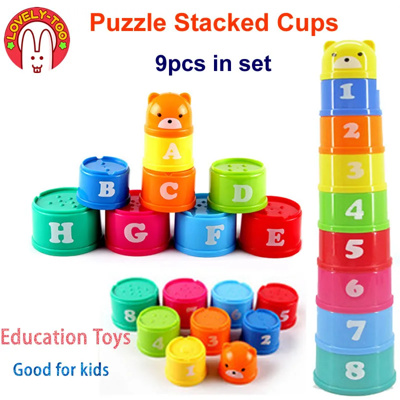 9 шт. детский игрушечный стакан в виде пирамиды|baby toys|educational baby toyseducation |