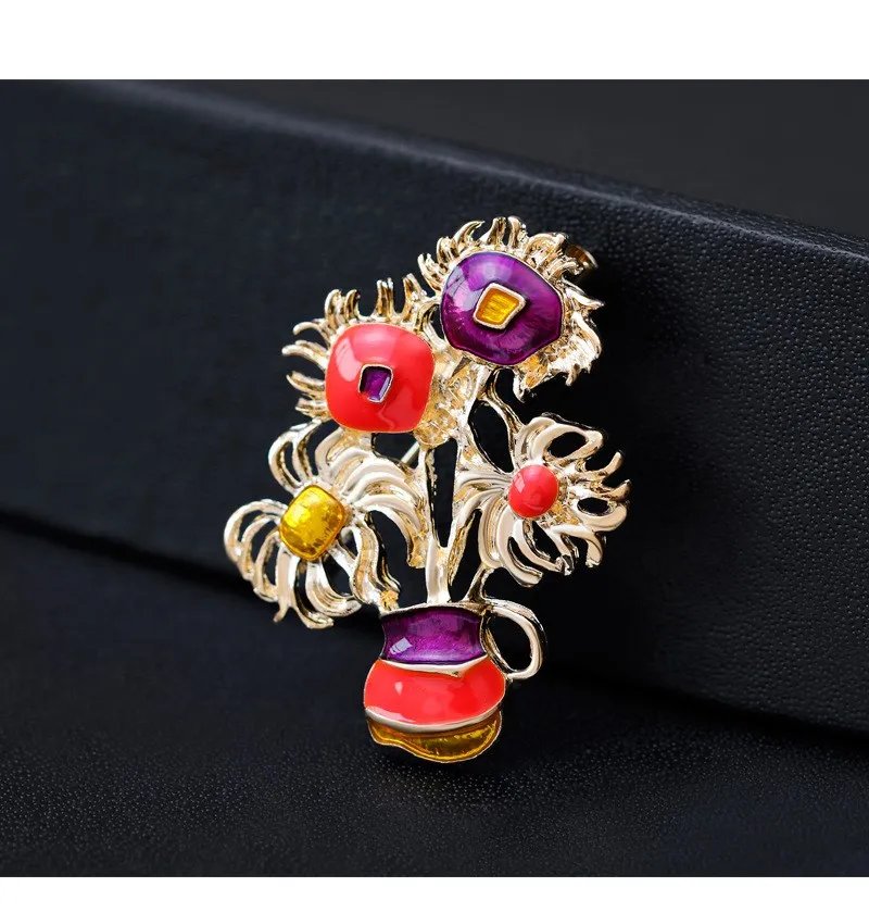 2018 Новая высококачественная Классическая абстрактная натюрморт брошь покрытая