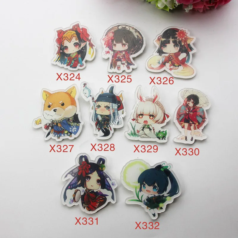 9 шт./компл. игровой значок Minamoto Kagura Onmyoji Tengu Wolf Idolized Abe no Seimei Meikai No Yakujin брошь Kawaii