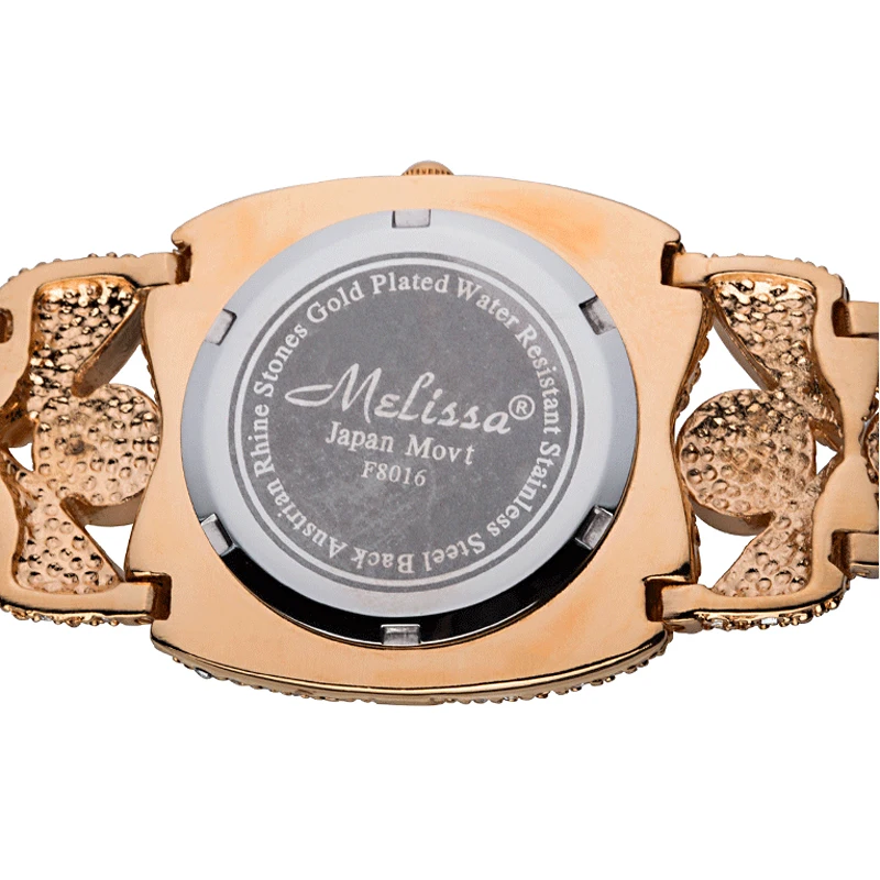 Роскошные женские часы Melissa Lady элегантные модные с фианитом браслет для платья