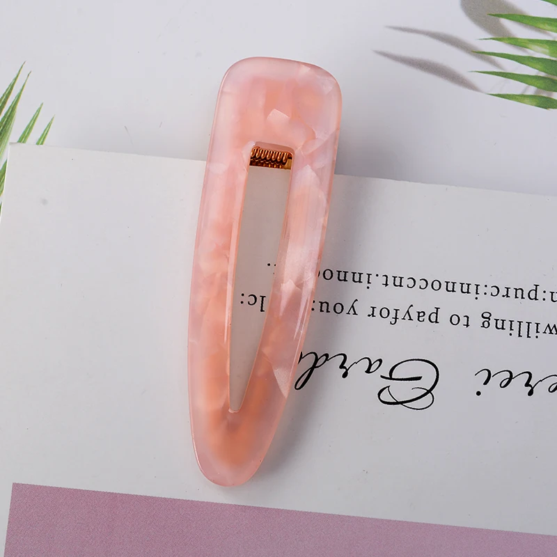 Tortoiseshell Hair Clip for Women Grils Geometric Acrylic Acetate Rectangle Headwear Hairpins Barrettes Hair Accessories