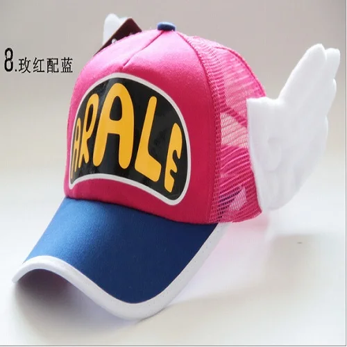 Новое поступление Аниме Косплей дышащая сетчатая шапка шапки Dr. Slump Arale Крылья Ангела летняя красочная сетчатая Кепка Для Взрослых размер регулируемый