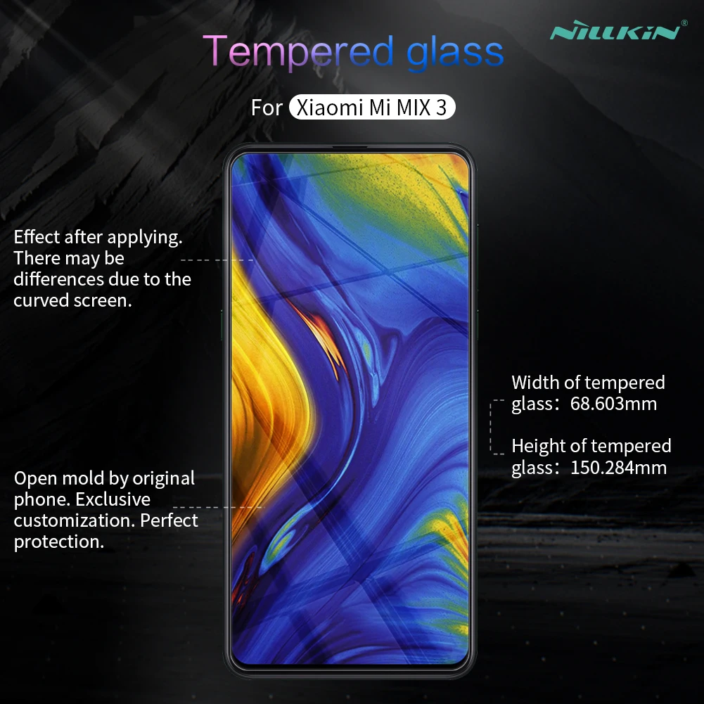 Закаленное стекло для Xiaomi Mi Mix 3 Защита экрана Nillkin Amazing H + Pro 9H 0 2 мм 2.5D 3|Защитные