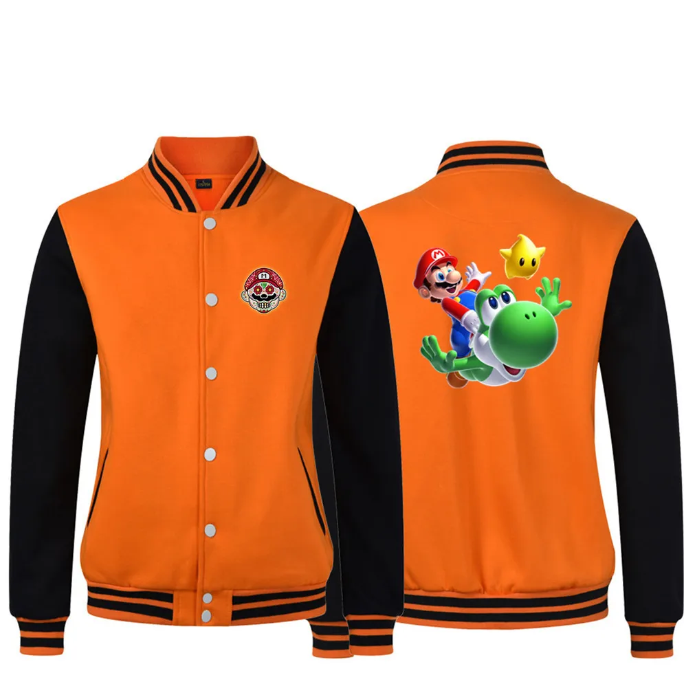 Super Mario Bros Luigi Koopa Yoshi 2019 мужская бейсбольная форма с круглым вырезом и короткими