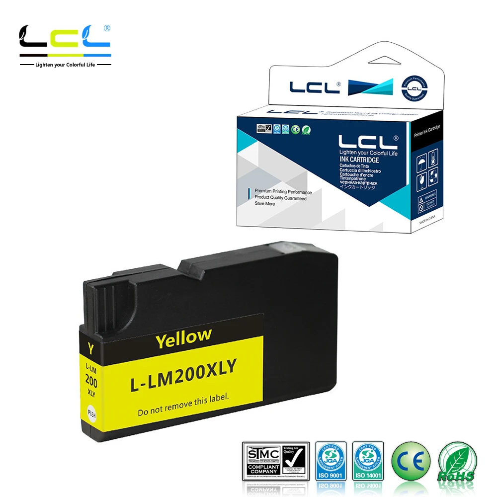 LCL L 200XL черный C M Y чернильный картридж совместимый для Lexmark OfficeEdge