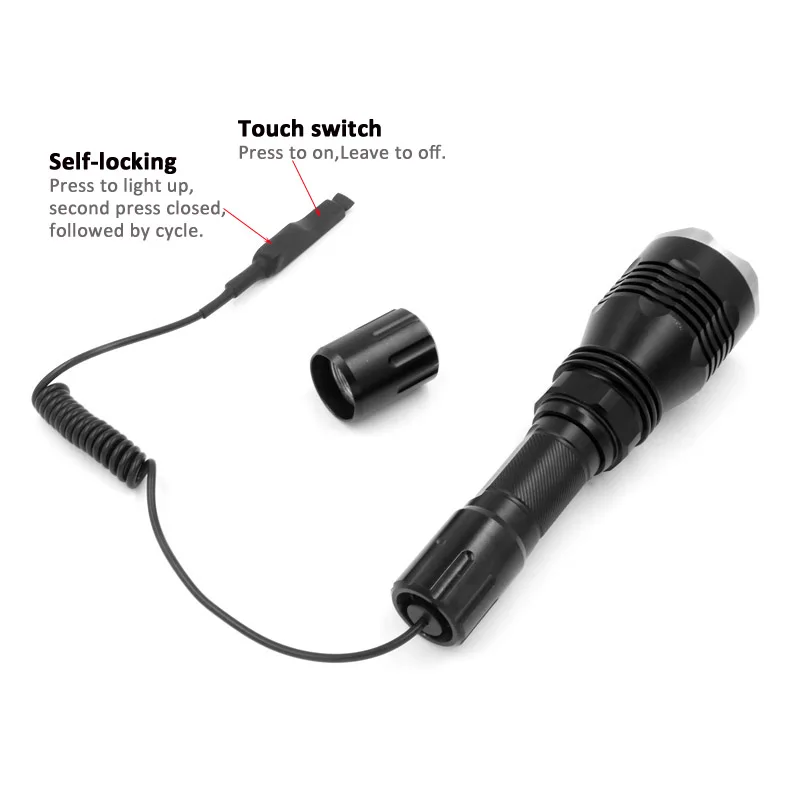 Фонарь светодиодный тактический красный зеленый синий белый свет|tactical flashlight|led