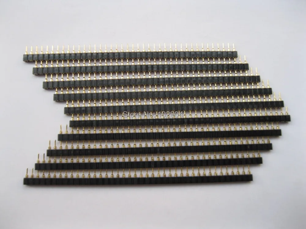 10 pcs Gold Plated 2.54mm 1x40 40pin L7.43mm Pin Header Male Single Row Strip | Обустройство дома