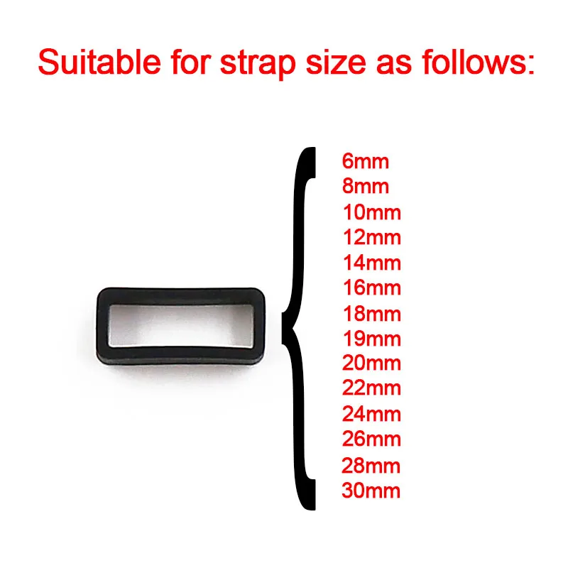 2Pcs Silicone bezel watch accessories strap activity ring rubber strap buckle strap looping ring for women and men watches band