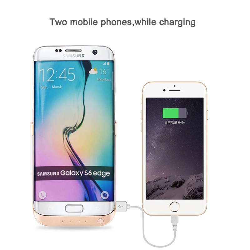 6500 мАч чехол для зарядного устройства для samsung Galaxy S6 Edge G9250 портативное Внешнее зарядное устройство чехол для питания s чехлы для аккумуляторов с подставкой