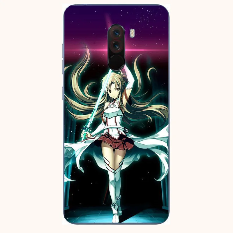 Sword Art Online Anime Manga Silicone Case For Xiaomi PocoPhone Poco F1 F2 M2 M3 C3 F3 X2 X3 GT NFC Pro Smart Phone Print Cover | Мобильные