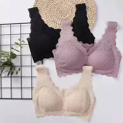 

Seamless Bra Bralette Bras For Women Push Up Lingerie Lace Brassiere Lace Lingerie Underwear Wireless Breathable Embroidery