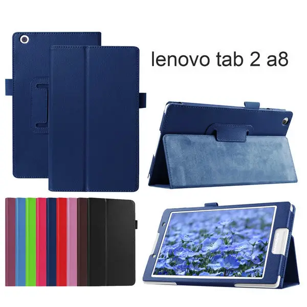 Защитный чехол книжка из искусственной кожи для lenovo Tab 2 A8 50 50LC подставка Tab2 8 ''A8