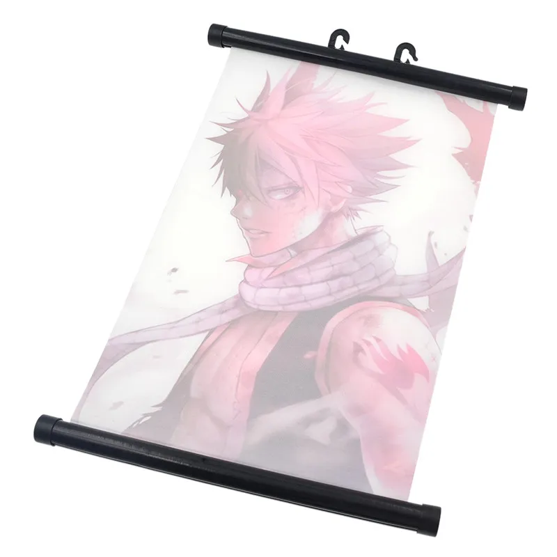 Fairy Tail Natsu Posters Cartoon Japanese Animation Printed Flat Scroll Paintings Collections Modern Room Wall Decor Supplies | Дом и сад